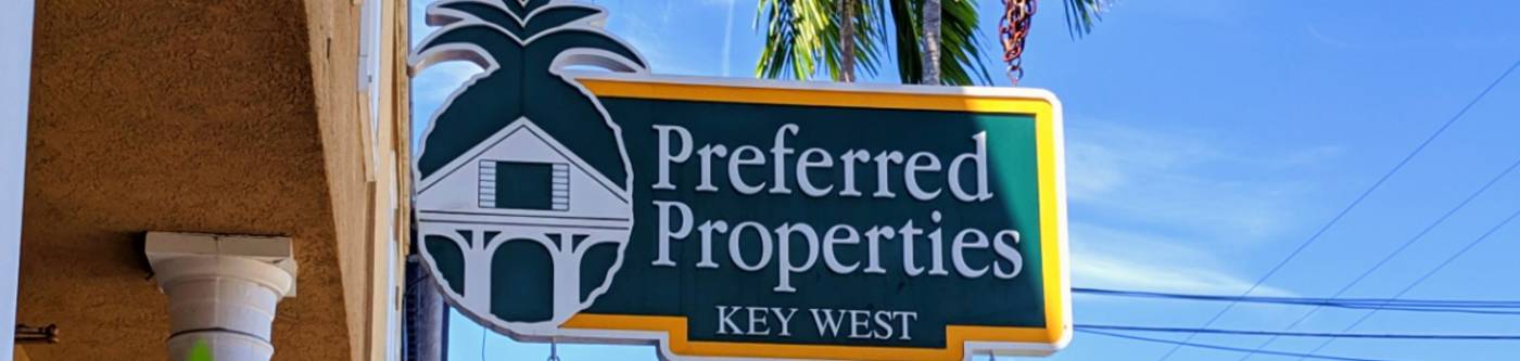 Preferred Properties Sign at the front of their office.